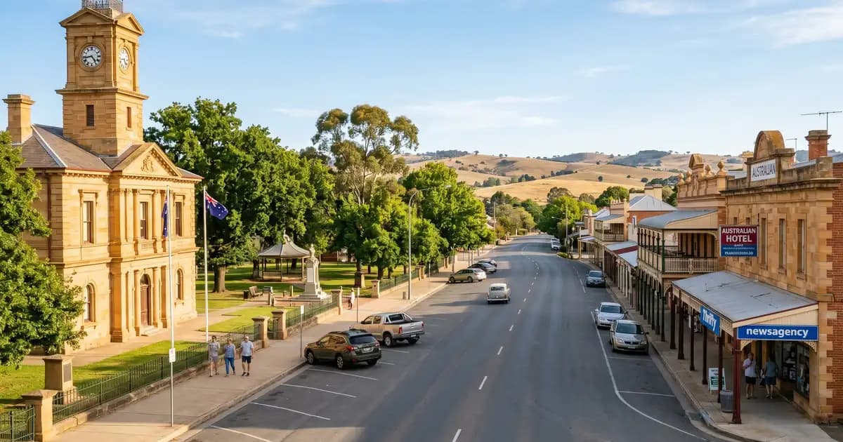 Heritage main street of Yass, New South Wales