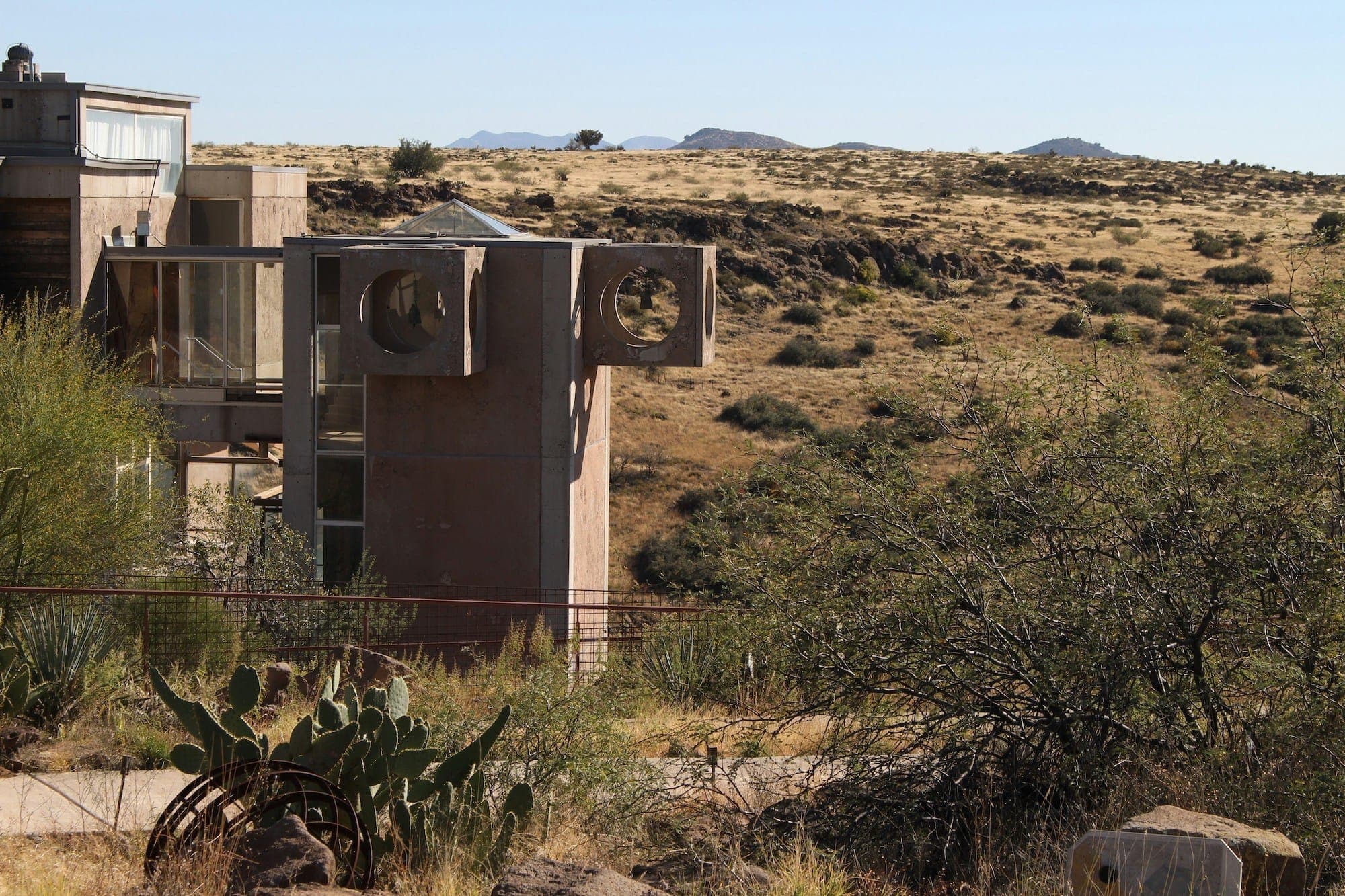 Public restroom facilities in Arcosanti, Arizona