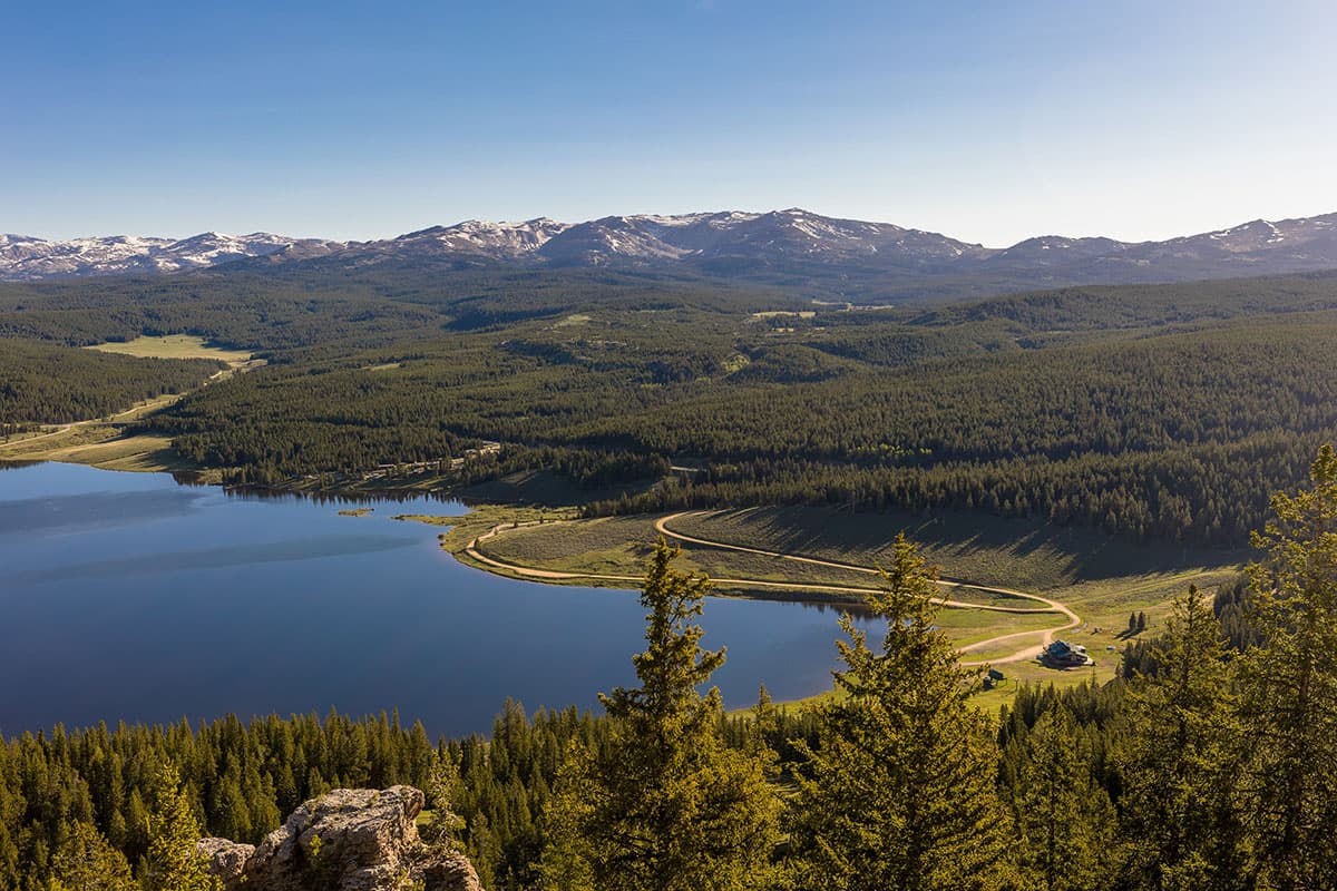 Public restroom facilities in Meadow Lark Lake, Wyoming