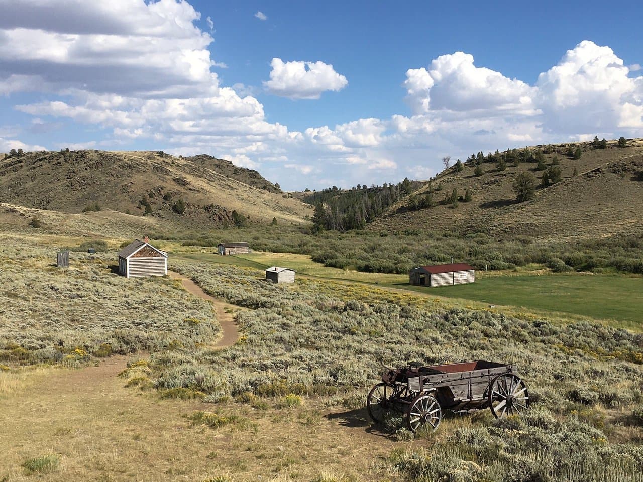 Public restroom facilities in South Pass City, Wyoming