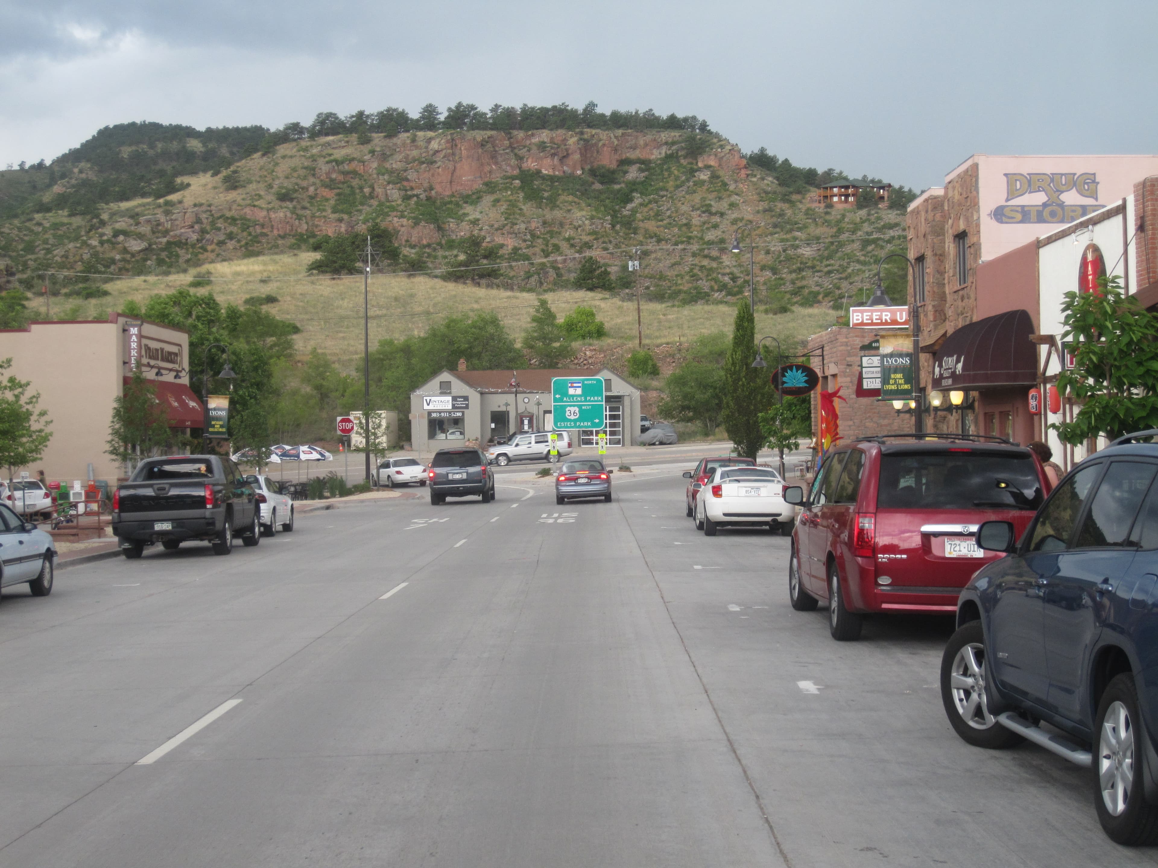 Public restroom facilities in Lyons, Colorado