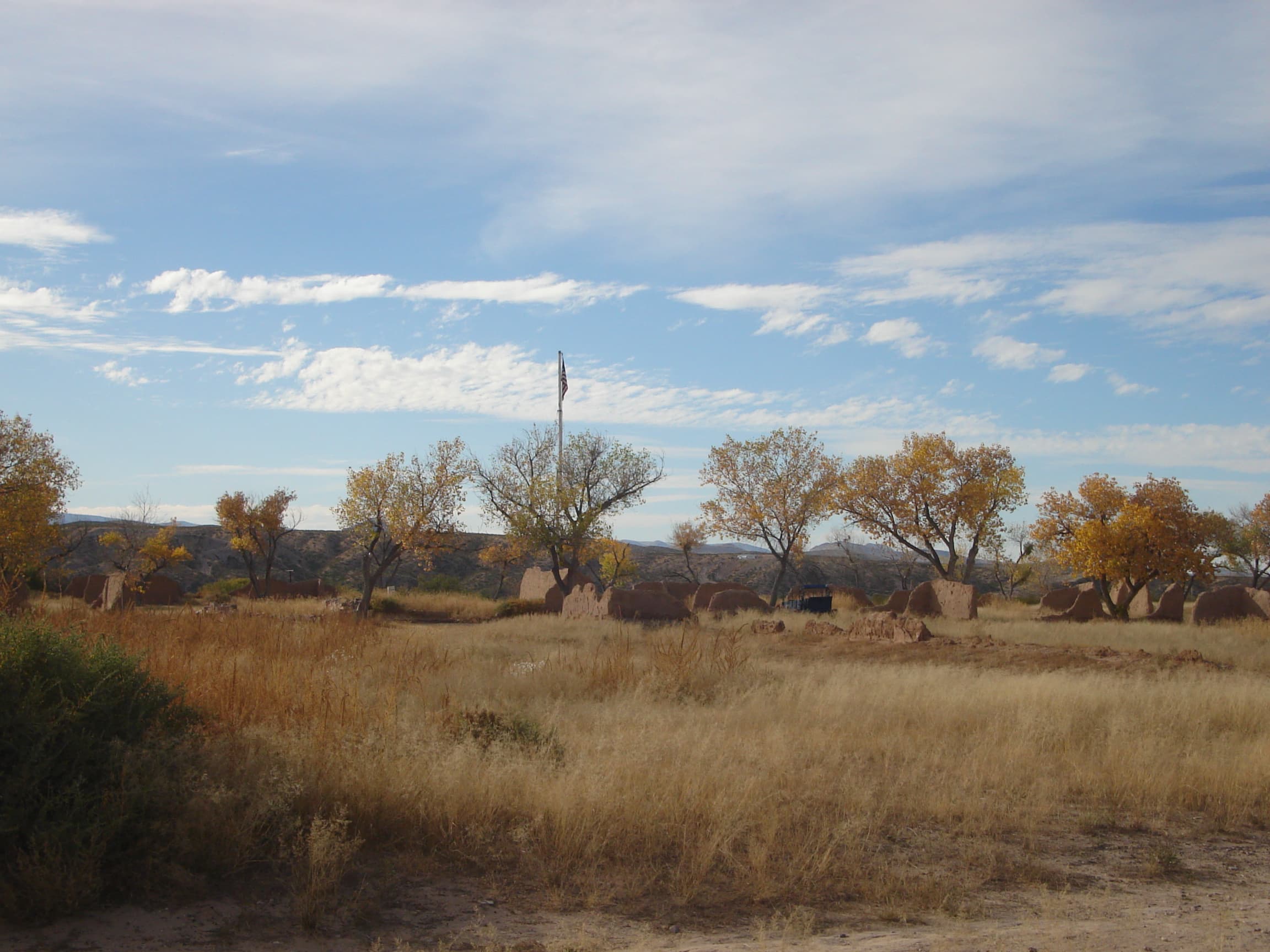 Public restroom facilities in Fort Selden, New Mexico