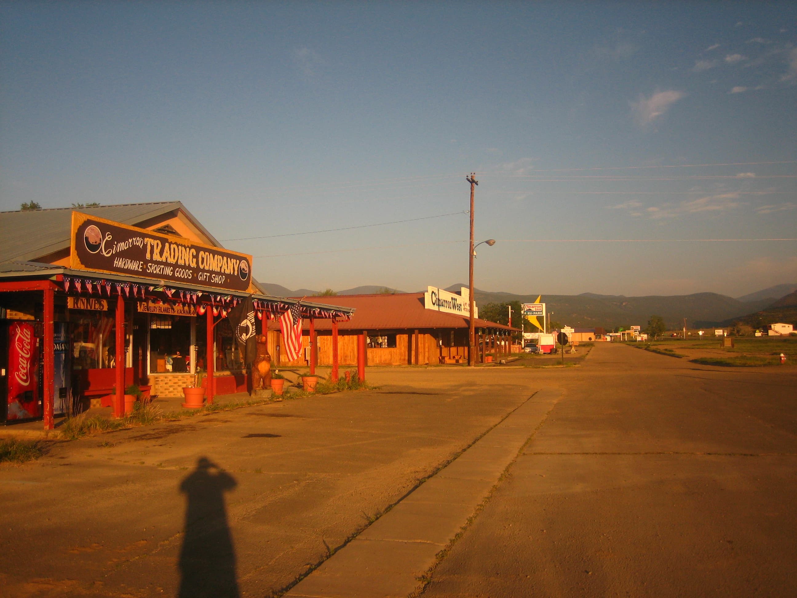 Public restroom facilities in Cimarron, New Mexico