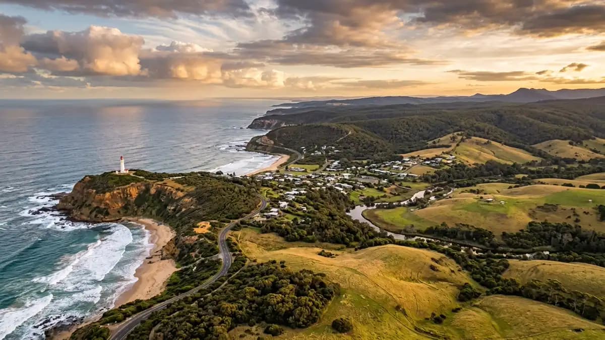 Scenic views of the region surrounding Aireys Inlet