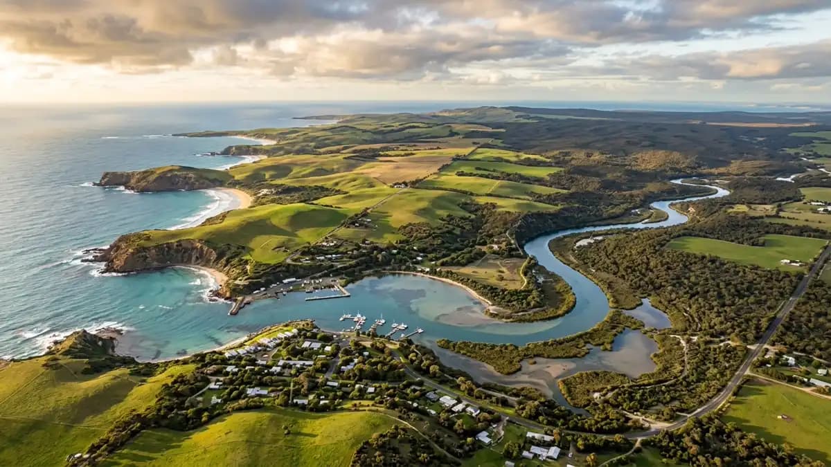 Scenic views of the region surrounding American River