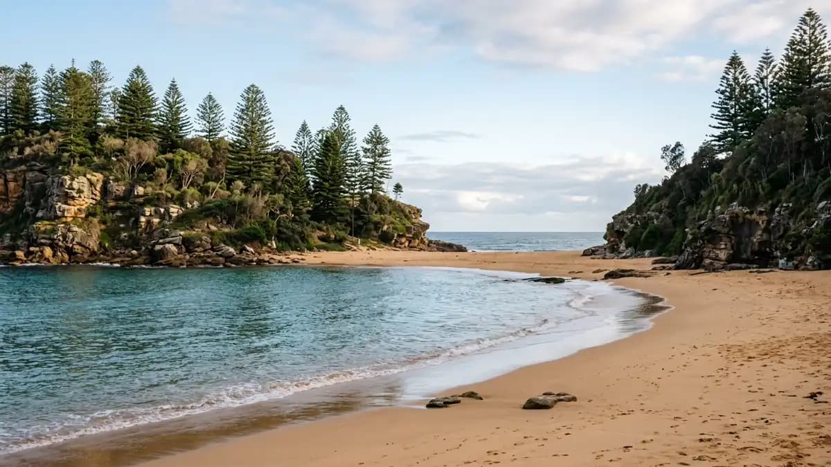 Avalon Beach on Sydney's Northern Beaches with golden sand and turquoise water