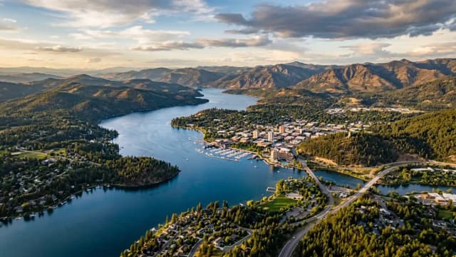 Coeur Dalene aerial view