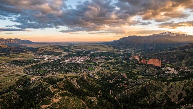 Colorado Springs aerial view