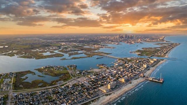 Galveston aerial view