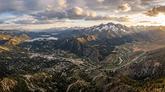 Mammoth Lakes aerial view