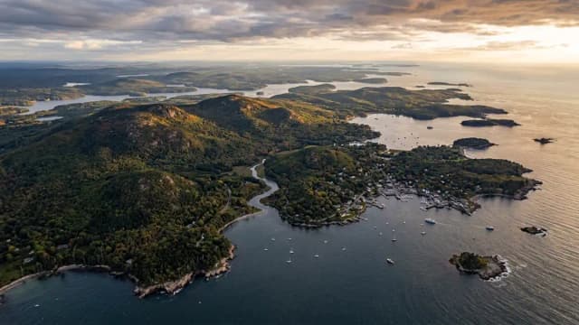 Mount Desert aerial view