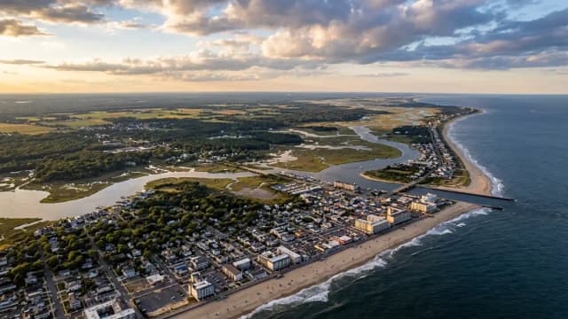 Rehoboth Beach aerial view