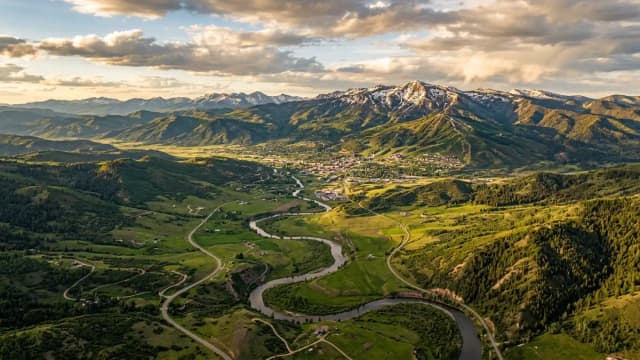 Steamboat Springs aerial view