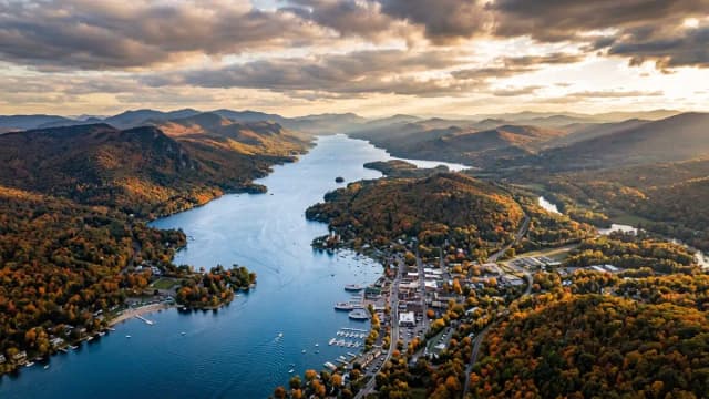 Village Of Lake George aerial view