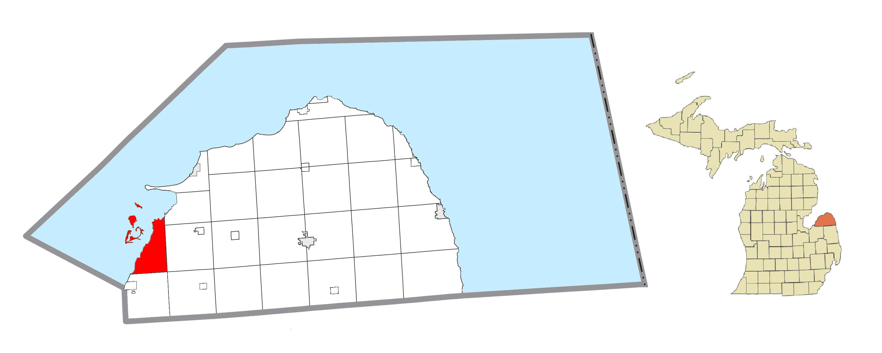 Public restroom facilities in Fairhaven Township, Michigan