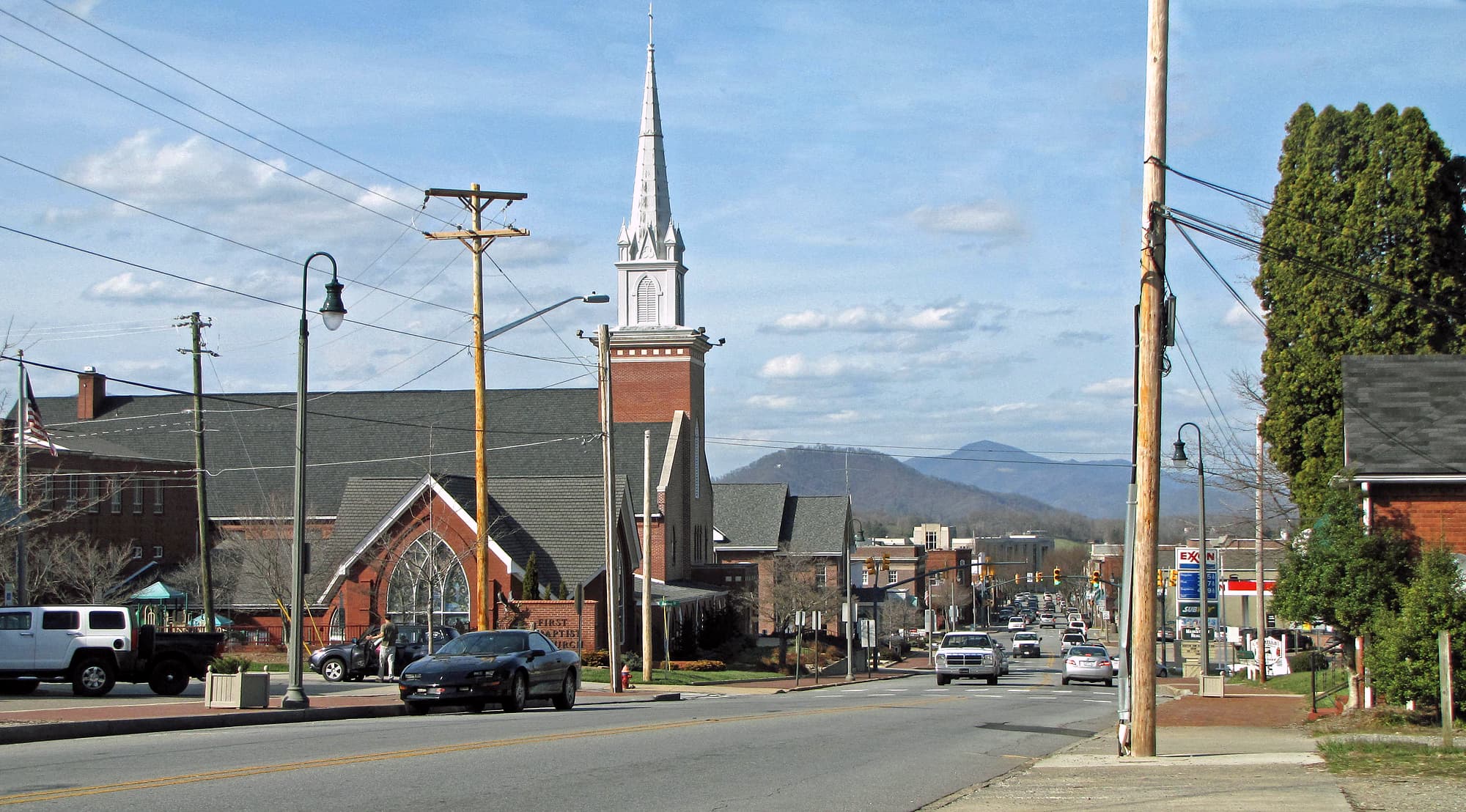 Public restroom facilities in Waynesville, North Carolina