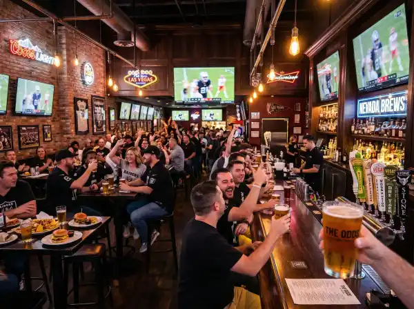 Upscale Las Vegas sports bar with craft beers and game day atmosphere
